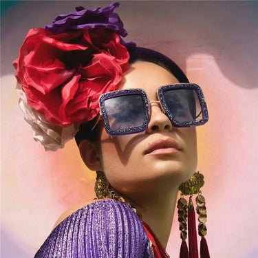 Newest Luxury Diamond Square Sunglass